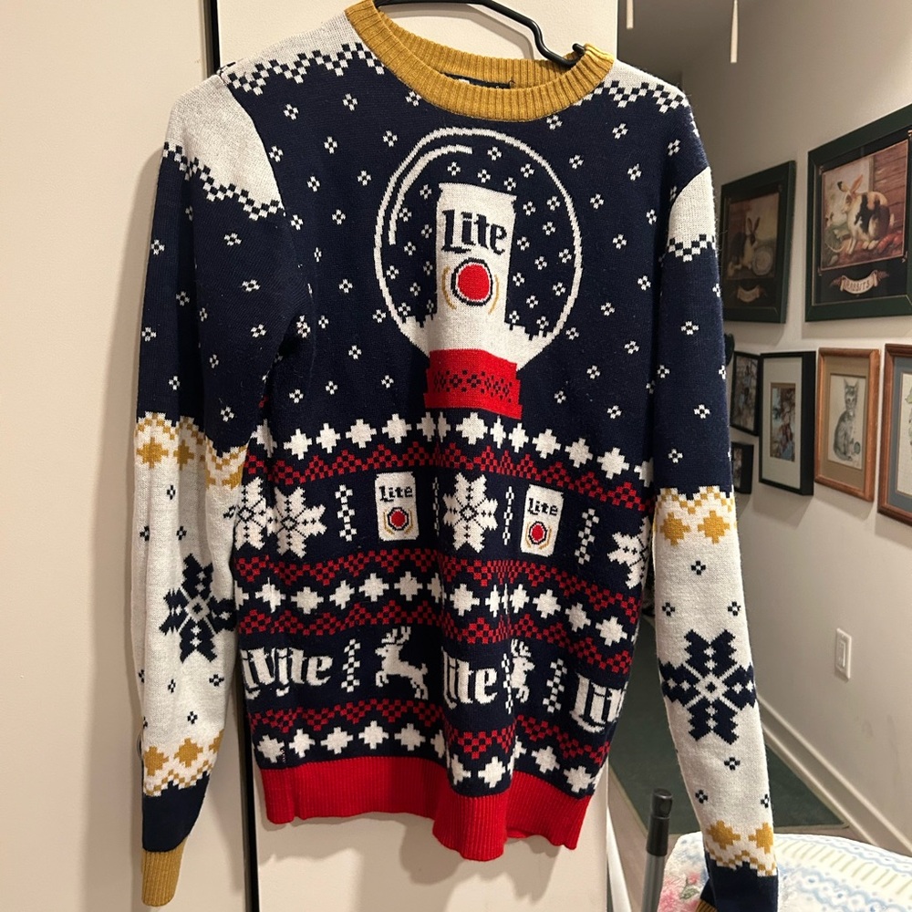 Miller Lite Christmas Sweater